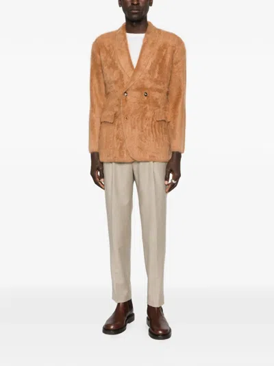 Arch4 Mr Arizona Brushed Blazer In Brown