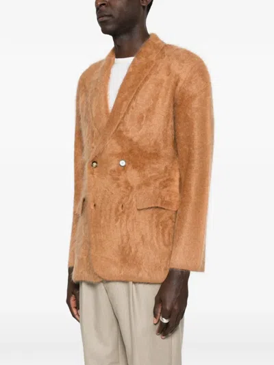 Arch4 Mr Arizona Brushed Blazer In Brown