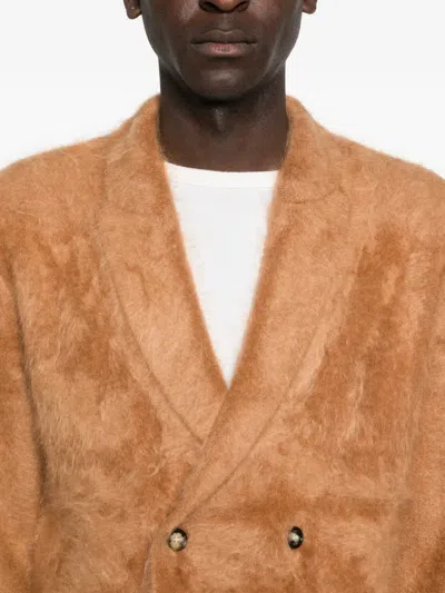 Arch4 Mr Arizona Brushed Blazer In Brown