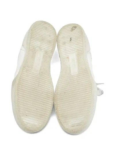Pre-owned Versace Ilus Leather Low-top Sneakers In White