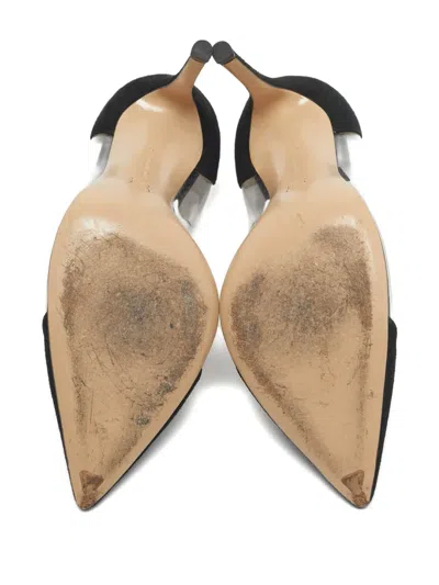 Pre-owned Gianvito Rossi Plexi Pointed Pumps In Black