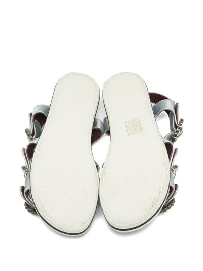 Pre-owned Marc By Marc Jacobs Crystal-embellished Sandals In Gray