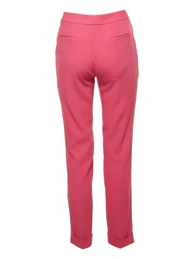 Pre-owned Ferragamo Wool Buckle Trousers In Pink