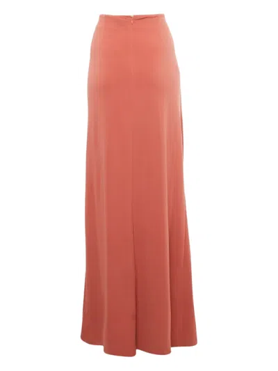 Pre-owned Cavalli Class Ruched Zip Skirt In Orange