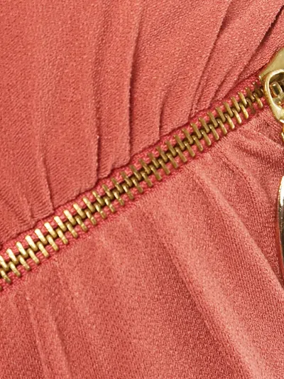 Pre-owned Cavalli Class Ruched Zip Skirt In Orange