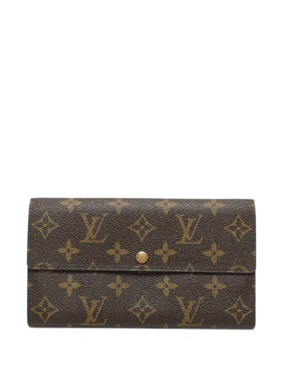 Pre-owned Louis Vuitton 1998 Sarah Wallet In Brown
