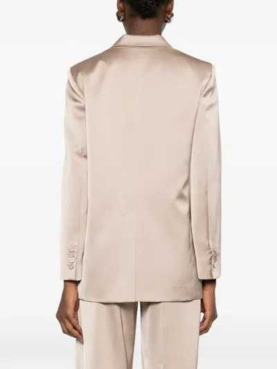 Blanca Vita Double-breasted Blazer In Neutral