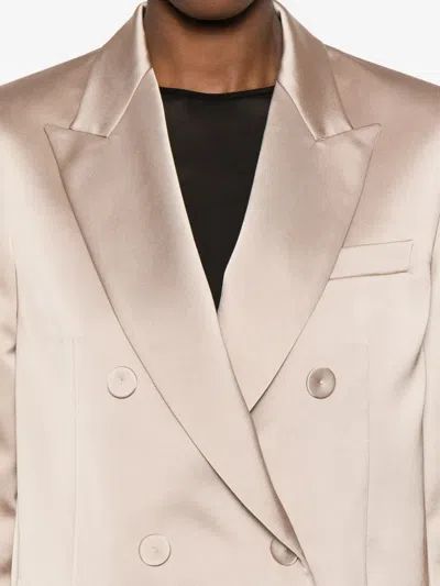 Blanca Vita Double-breasted Blazer In Neutral