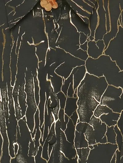 Pre-owned Baruni Zinnia Patterned Maxi Dress In Black