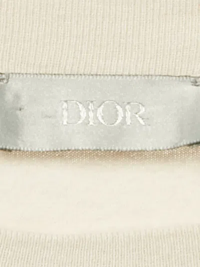 Pre-owned Dior 1947 Embroidered Logo T-shirt In Neutral
