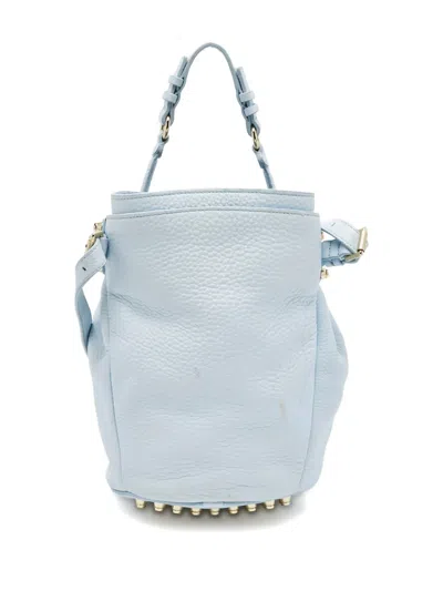Pre-owned Alexander Wang Diego Leather Bucket Bag In Blue