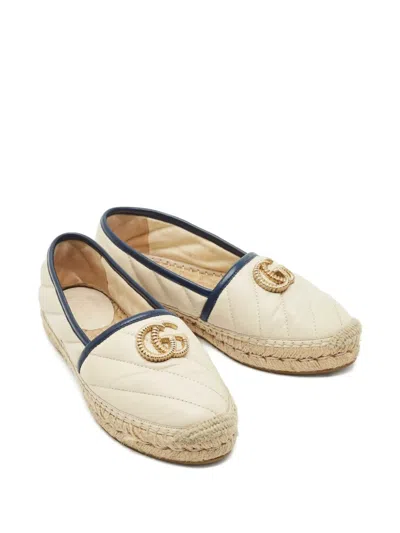 Pre-owned Gucci Quilted Espadrilles In Neutral