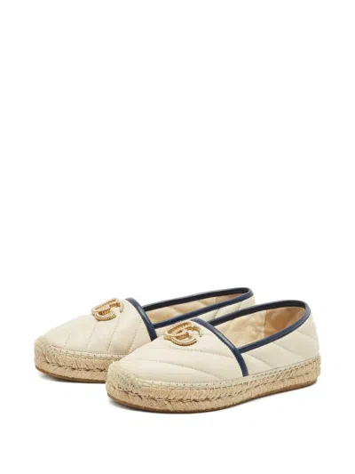 Pre-owned Gucci Quilted Espadrilles In Neutral