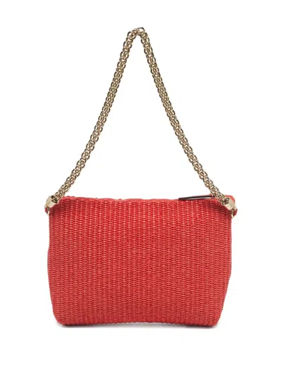Pre-owned Jimmy Choo Callie Chain-strap Shoulder Bag In Red