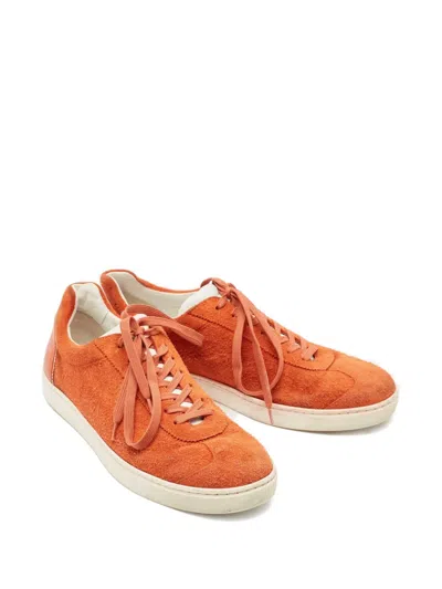 Pre-owned Dolce & Gabbana Suede Sneakers In Orange