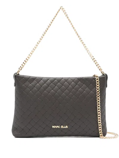 Marc Ellis Quilted Chain-strap Cross Body Bag In Brown