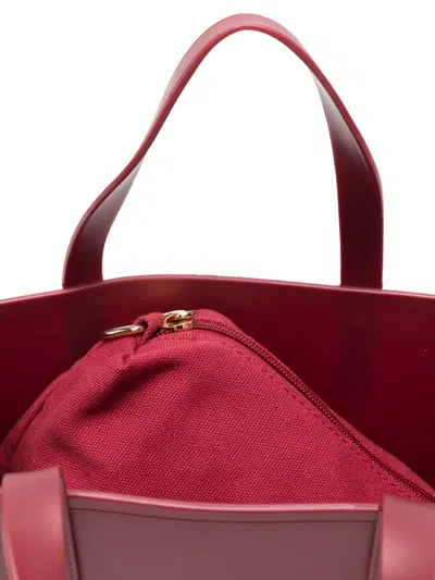 Marc Ellis Embossed-logo Tote Bag In Red