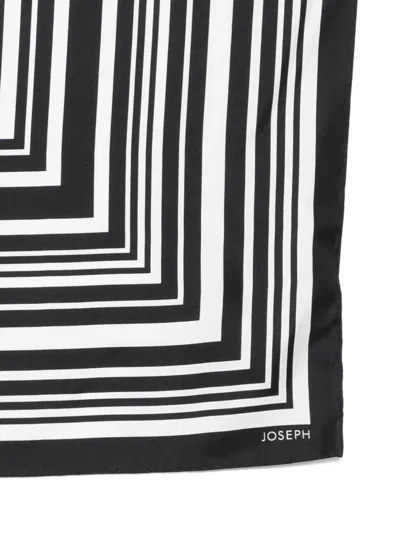 Joseph Kenza Striped Scarf In Black