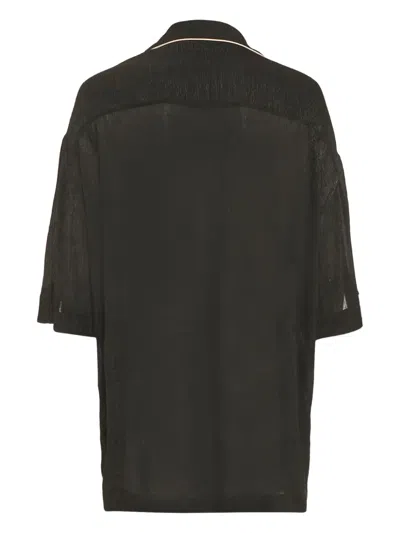 Pre-owned Palm Angels Embroidered Shirt In Black