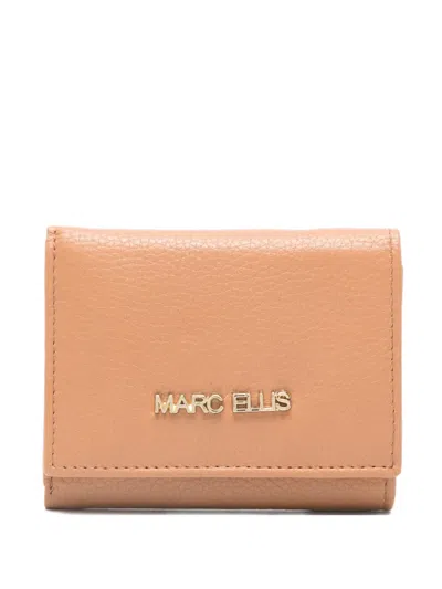 Marc Ellis Zip Leather Wallet In Neutral