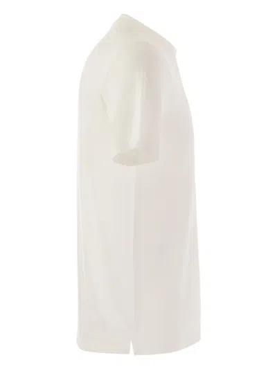 Fedeli Garment-dyed Linen And Elastane T-shirt In White