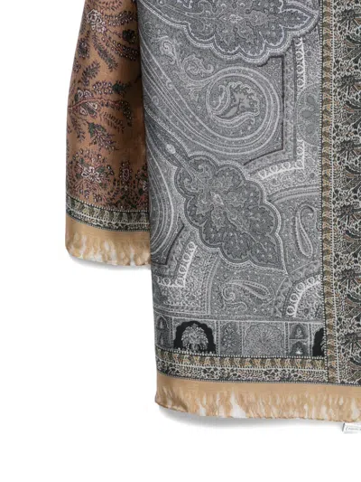 Pierre-louis Mascia Molare Printed Scarf In Brown