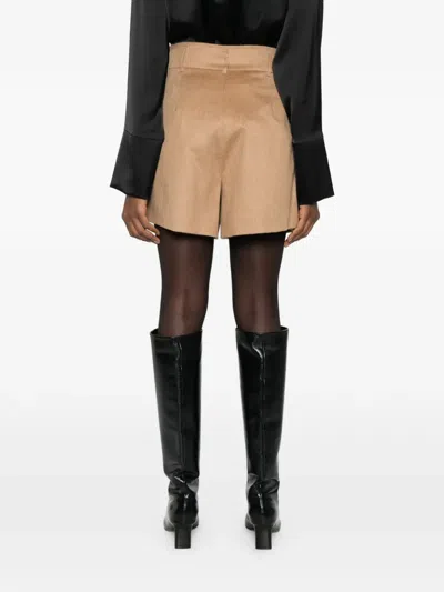 Max Mara Zip-detail Shorts In Brown