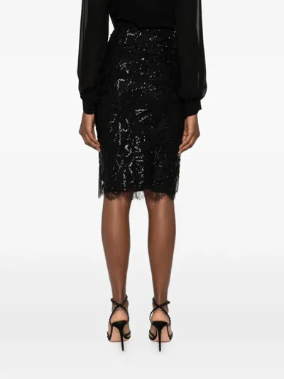 Botsi Lace-fabric Skirt In Black