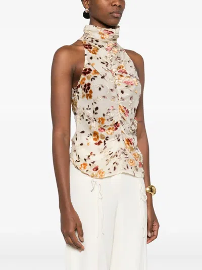 Botsi Floral-print Ruched-design Blouse In Multi