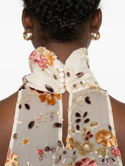 Botsi Floral-print Ruched-design Blouse In Multi