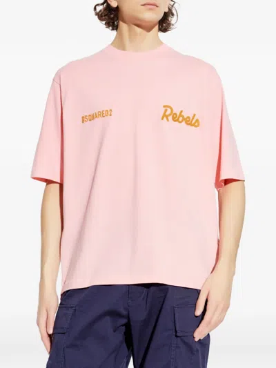 Dsquared2 Logo Graphic T-shirt In Pink