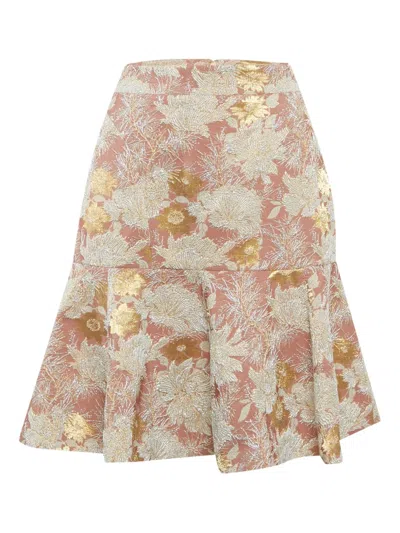 Pre-owned N°21 Floral-detail Mini Skirt In Pink