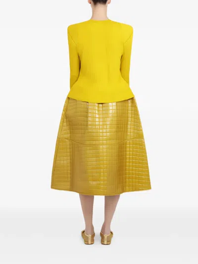 Melitta Baumeister Pocket Cardigan In Yellow