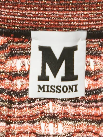 Pre-owned Missoni Knit Tie Maxi Dress In Red
