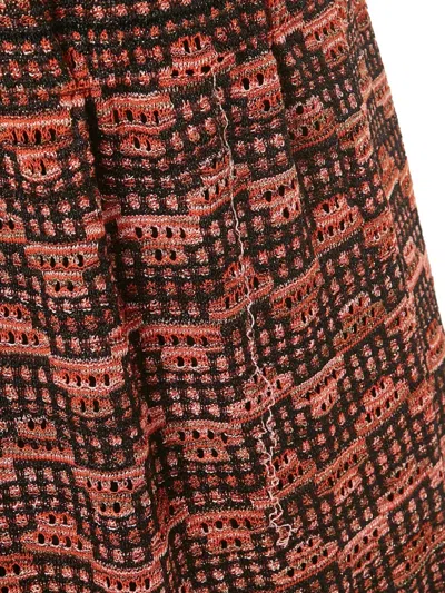 Pre-owned Missoni Knit Tie Maxi Dress In Red