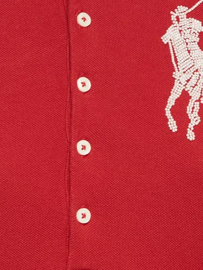 Pre-owned Polo Ralph Lauren Polo Pony-embroidered Polo Shirt In Red