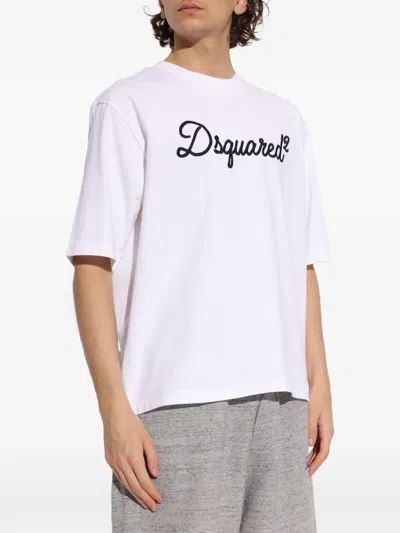 Dsquared2 Jersey T-shirt With Logo In White