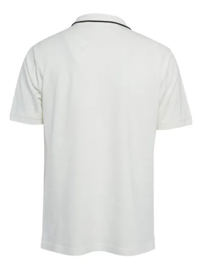 Pre-owned Calvin Klein Vintage Logo-appliqué Polo Shirt In White