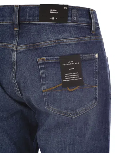 7 For All Mankind Belt-loop Jeans In Blue