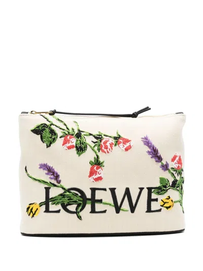 Loewe Medium Oblong Clutch In Neutral
