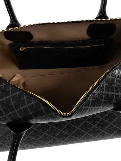 By Malene Birger Lullu Small Patterned Top Handle Tote Bag In Black