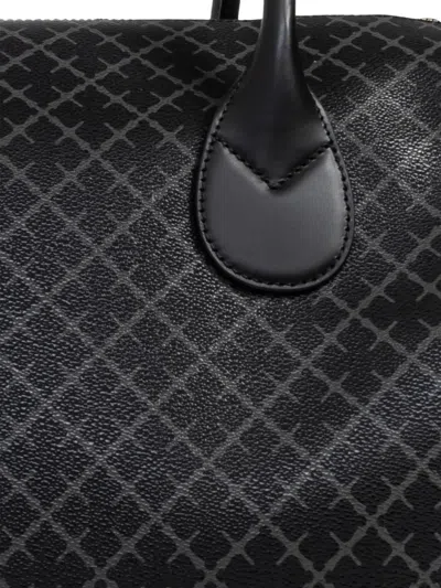 By Malene Birger Lullu Small Patterned Top Handle Tote Bag In Black