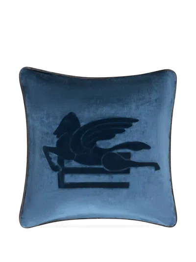 Etro Home Pegasus Appliqué Cushion In Brown