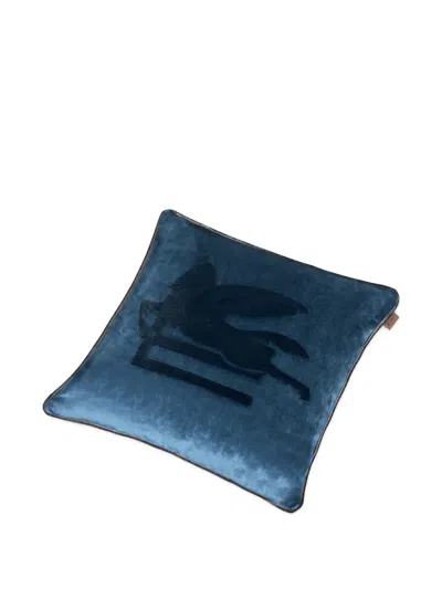 Etro Home Pegasus Appliqué Cushion In Brown
