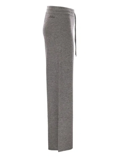 Mc2 Saint Barth Embroidered Drawstring Track Pants In Gray