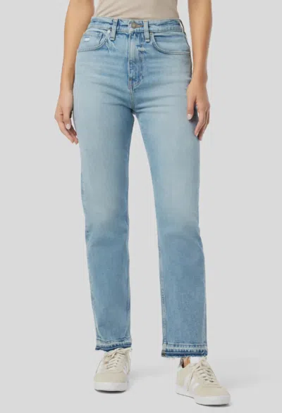 Hudson Jade High-rise Straight Loose Fit Jeans In Free Mind In Blue