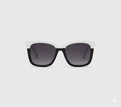 Peepers Women's Frenchy Sunglasses In Black And White In Black