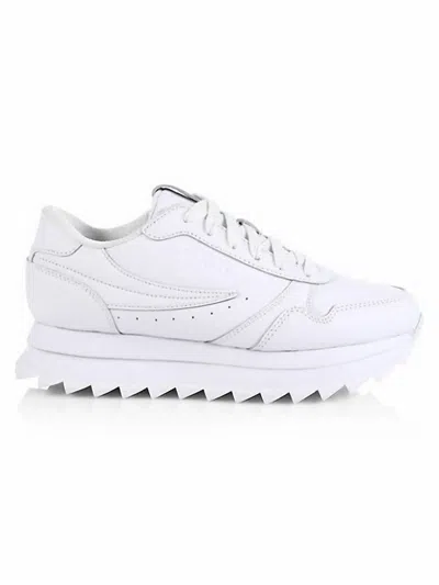 Fila Women's Orbit Zero Platform Leather Chunky Sneaker In White In White
