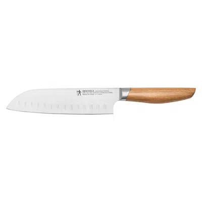 Henckels Pakka 7-inch Hollow Edge Santoku In Brown