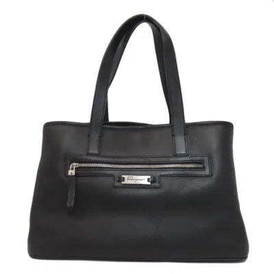 Pre-owned Ferragamo Leather Tote Bag () In Black